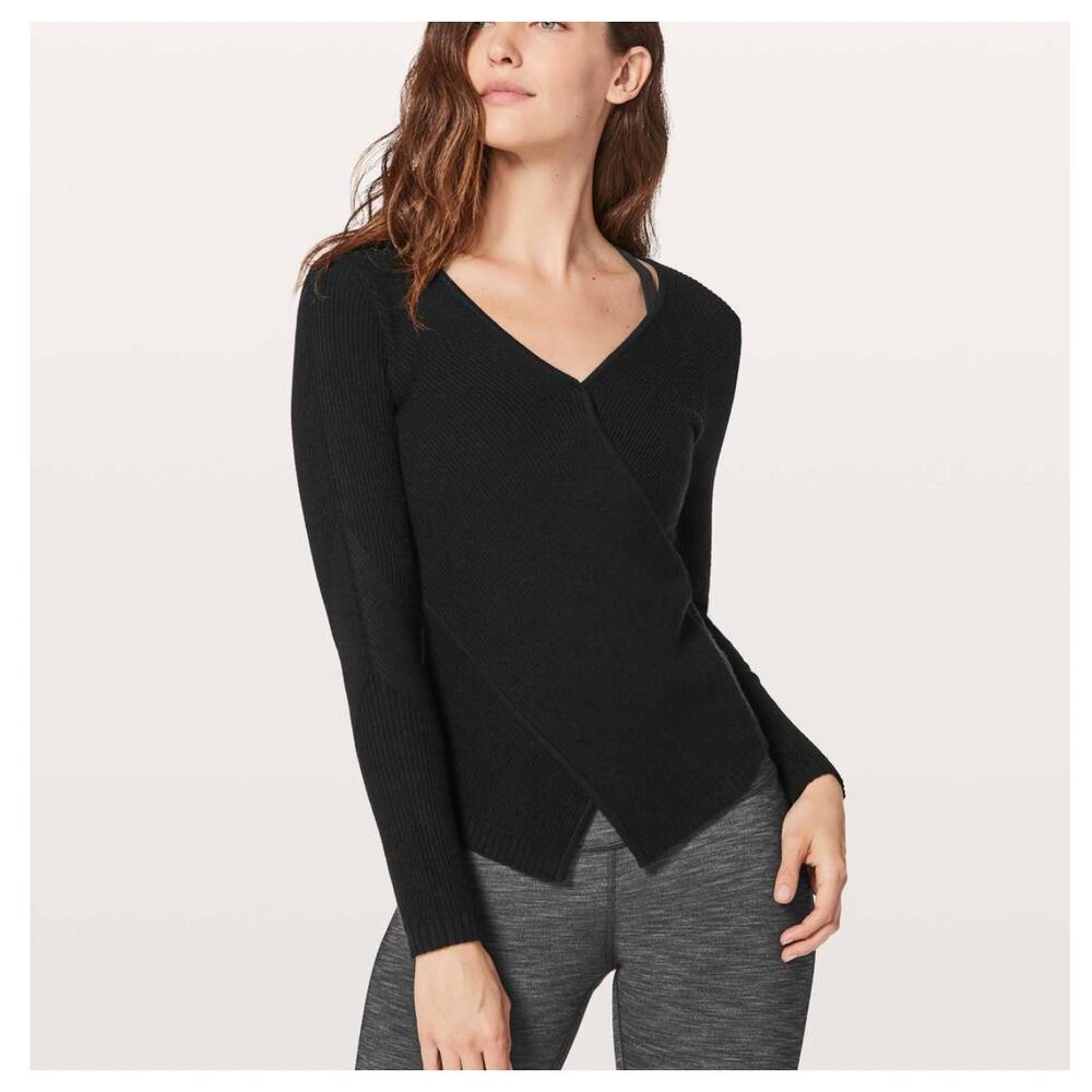 Lululemon Wrap It Back Sweater Black Size 4